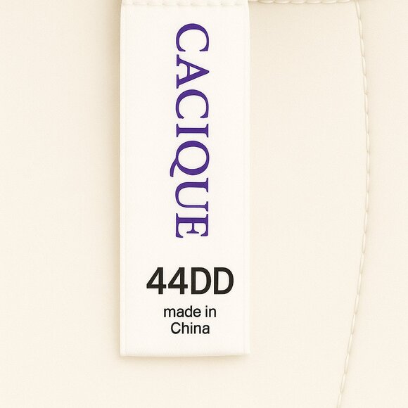 Cacique Lane Bryant Womens Bra Smooth Satin Full Coverage 44DD Ivory Bisque - Picture 4 of 7